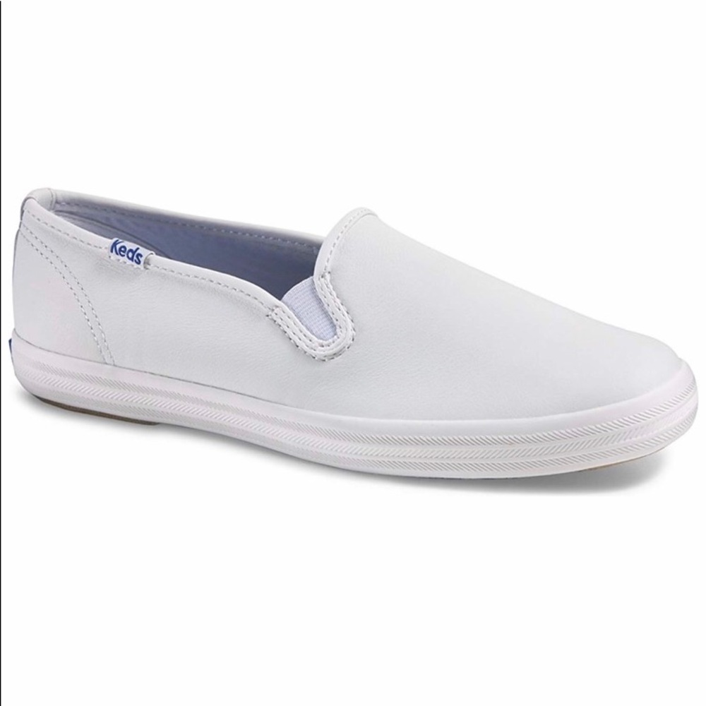 New women’s white leather Keds